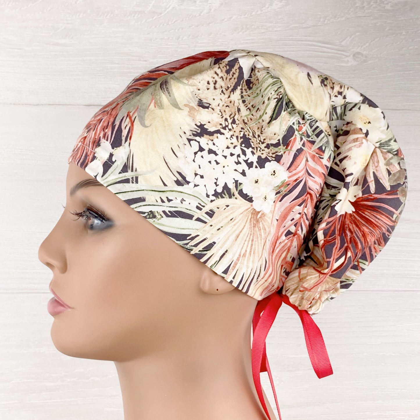Tropical Floral Women's Tieback Hat