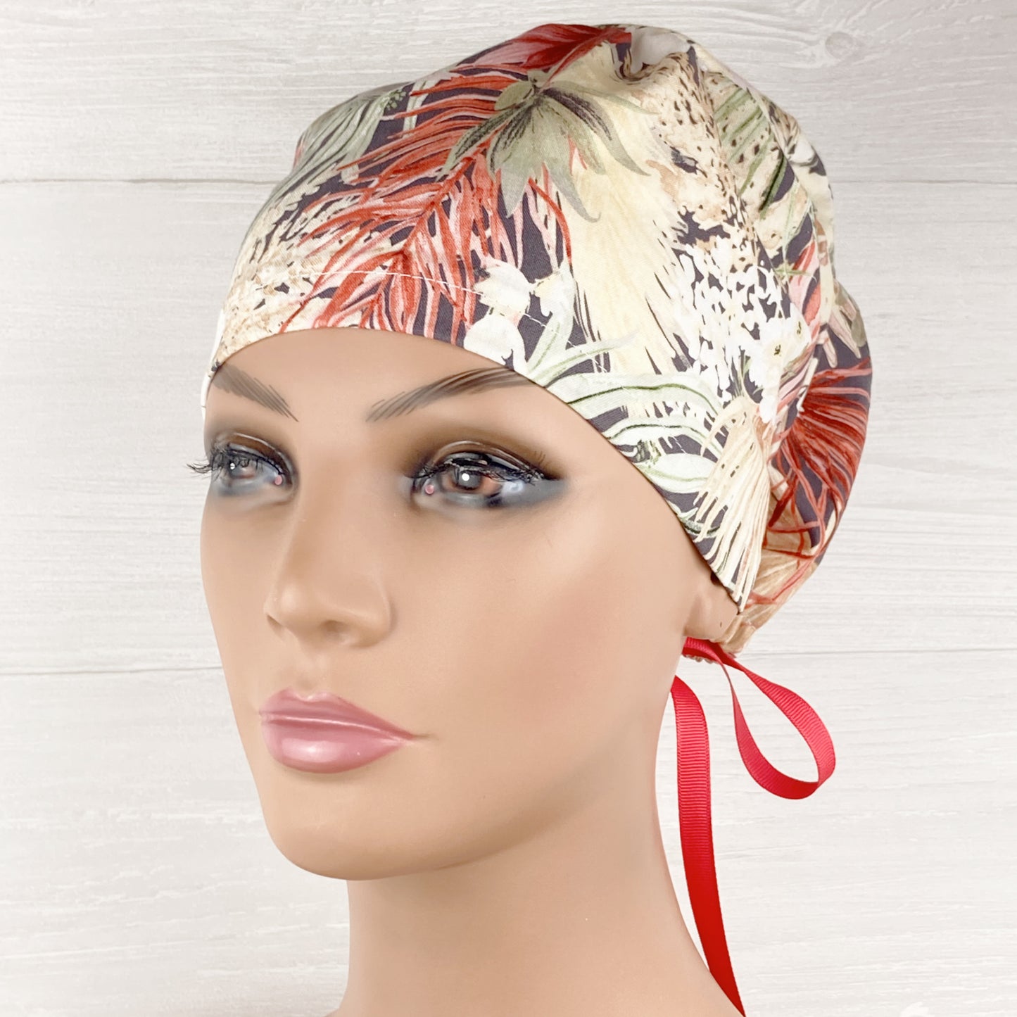 Tropical Floral Women's Tieback Hat